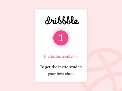 Dribbble Invitation design dribbble invite