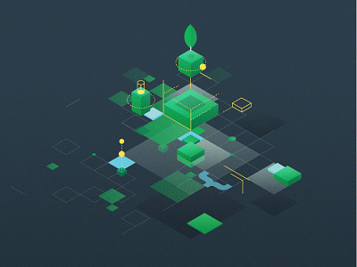 MongoDB World 2020 Abstract Illustration