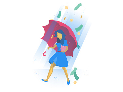 Strange Weather branding cash illustration illustrator money app qwil vector web web illustration