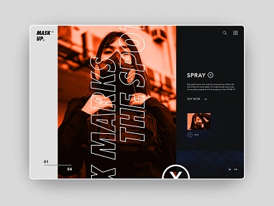 MASK UP® covid 19 design desktop ecommerce experience design figma mask shop spray paint streetwear typography ui ui design ux website