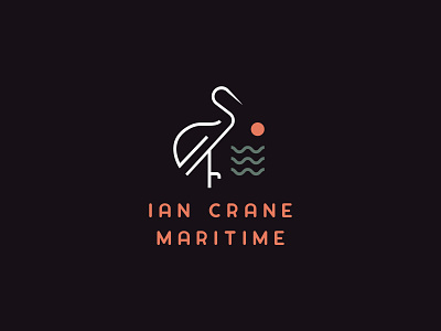 Ian Crane Maritime Logo bird brand branding branding and identity consulting brand consulting firm illustration illustrator logo logotype maritime sea shipping typography vector vector logo