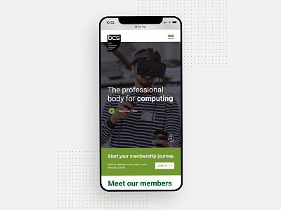 BCS HOMEPAGE brand branding computing customer experience customer journey experience design figma figma design it mobile design ui user experience userinterface ux web web design