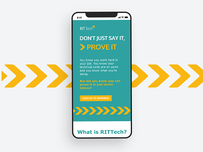 RITTech campaign - Don't just say it, prove it. Landing page
