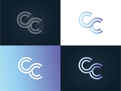 CC Marque brand branding debut freelancer gradient graphic design logo logo process marque process