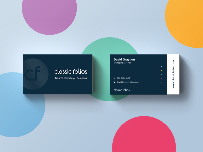 Classic folios business cards by callum crane on dribbble