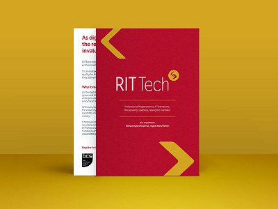 RITTech Flyer brand branding bright colours editorial flyer mockup print design stock