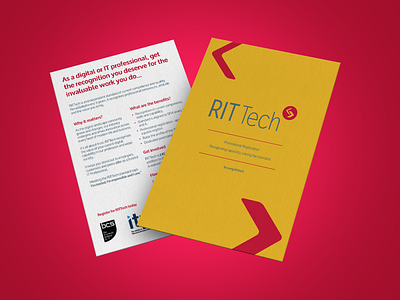 RITTech Flyer branding design editorial experience design flyer flyer design graphic design it professional italic print design red redesign rittech standard typography yellow