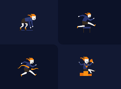 Run, Forrest, Run! flat icon icon design icon set illustration vector