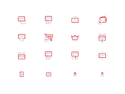 One line icons 4 mobile