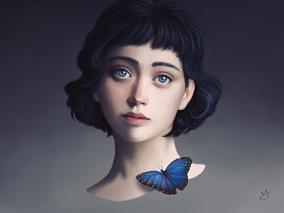 Hope (Girl with a butterfly)