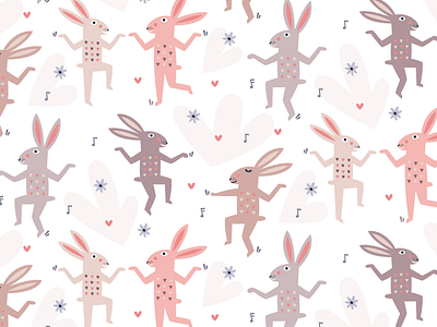 Bunny Hop Pattern bunnies dance pattern