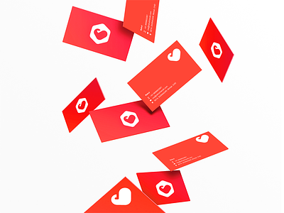 falling!! app application behance branding colorful heart ios logo minimal uiux