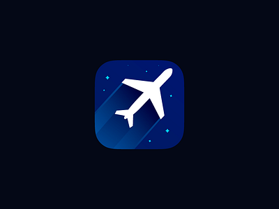 Fly app blue fight fly icon ios logo minimal