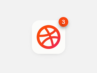 App icon - Daily UI 005 app app icon behance clean daily ui dribbble freelancer icon invite minimal notification red