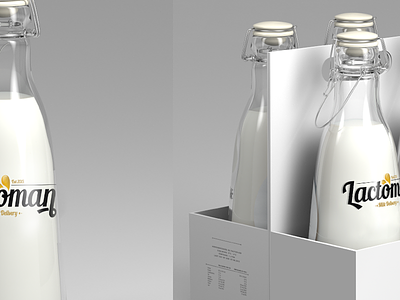 Lactoman bottle clean design freelancer logo milk minimal simple