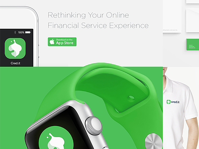 Cred.it app apple watch application clean financial logo minimal mobileui simple uiux