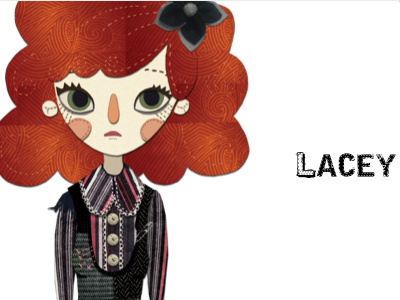 Grand-daughter Lacey animation character design cut out girl