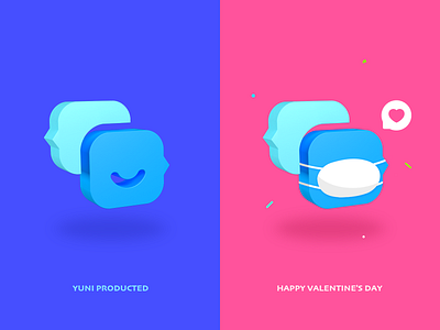 YUNI Icon&Valentine's Day 3d icon icon design logo