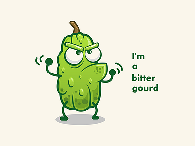 Bitter gourd bitter gourd cartoon illustration