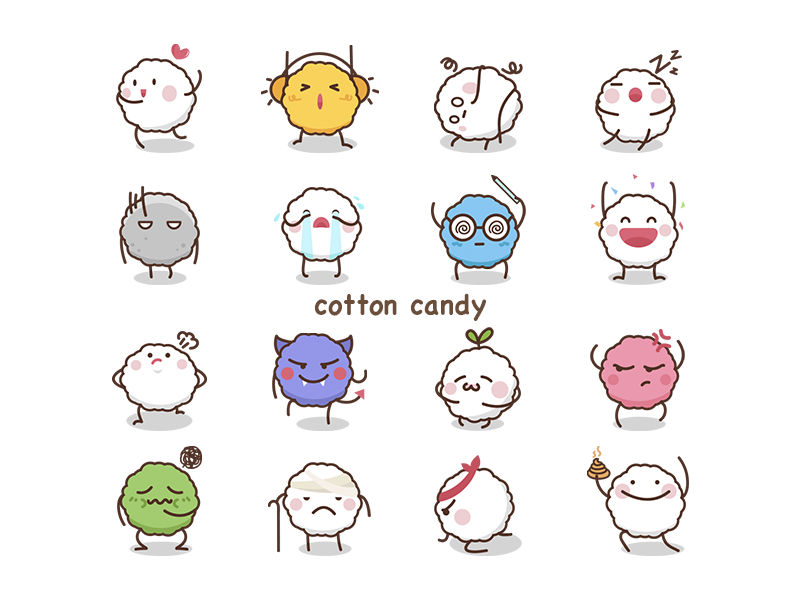 Cotton Candy Stickers