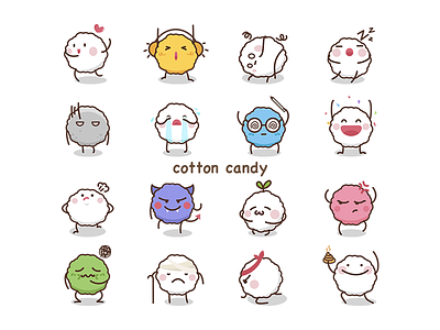 Cotton Candy cartoon cotton cotton candy cute expression