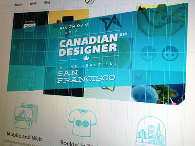 Portfolio Site WIP canada icons personal photoshop portfolio san francisco screenshot typography website