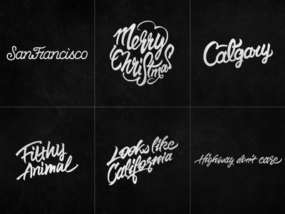 Lettering Explorations from December