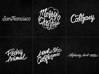 Lettering Explorations from December branding calligraphy handwriting identity lettering logo script typography wordmark