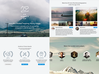 Flickr 20 Under 20 Landing Page