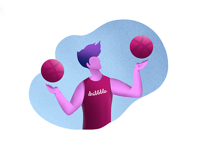 2 Dribbble Invites art character illustration invite