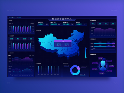 dashboard blue illustrations web