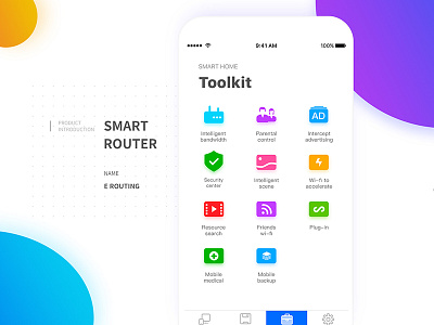 Router toolkit app color controller design home icon intelligent interface router sketch smart