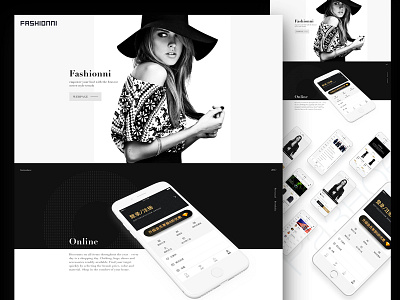 Web app clean color dark design e commerce interface ios mobile ui