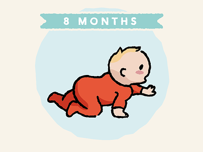 Baby Achievement achievement unlocked baby crawling illustration