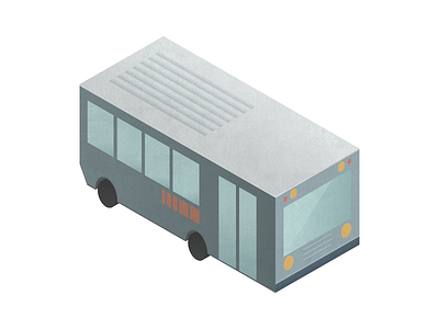 Bus illustration isometric