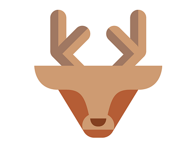 Spring is here deer illustration logo