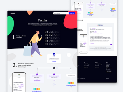 Text In Landing Page design ui ux web
