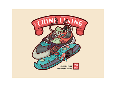 CHINA LINING china illustration popular shoes