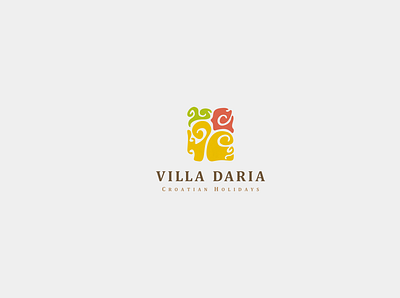 Villa Daria branding design logo minimal vector