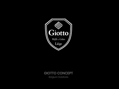 Giotto Concept brand cafe design gelateria graphic design logo logotype waffle