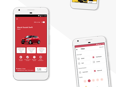 Zoomcar Application UI