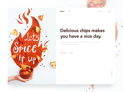 Web design exercise_06 chips food interface layout potato red spice ui ux web
