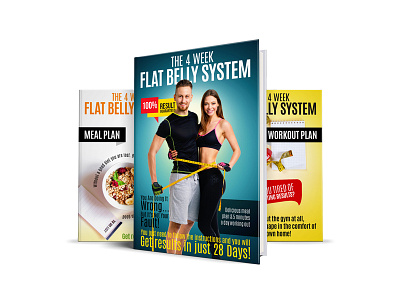 The 4 Week Flat Belly System book design