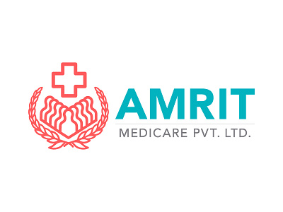 Amrit Hospital Logo logo typogaphy
