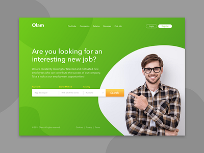 Olam Job Portal ui website