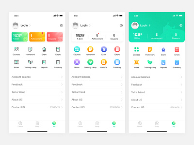 My UI design of the app