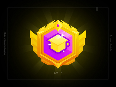 Medal of honor for learning icon photoshop