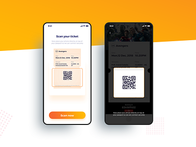 Movie Ticket Scannig App app design application branding creative design mobile mobile app design mobile ui mobileappdesign photoshop ui ui design uidesign uiux