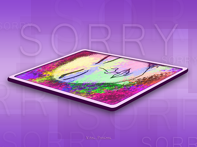 Gift apology art artist dribbble gift illustration photoshop sorry vector