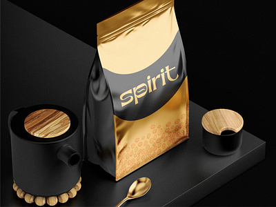 Spirit bevarage black branding branding concept cafe coffee coffee bean coffee brand coffee logo design golden graphic design logo logo design luxury premium vector